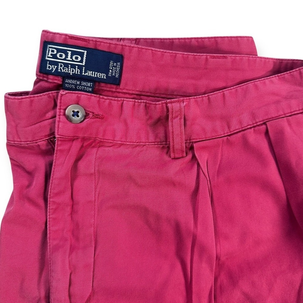 Polo Ralph Lauren Andrew Short Mens 40 Pink Pleated Cotton Chino Shorts 6 Inseam